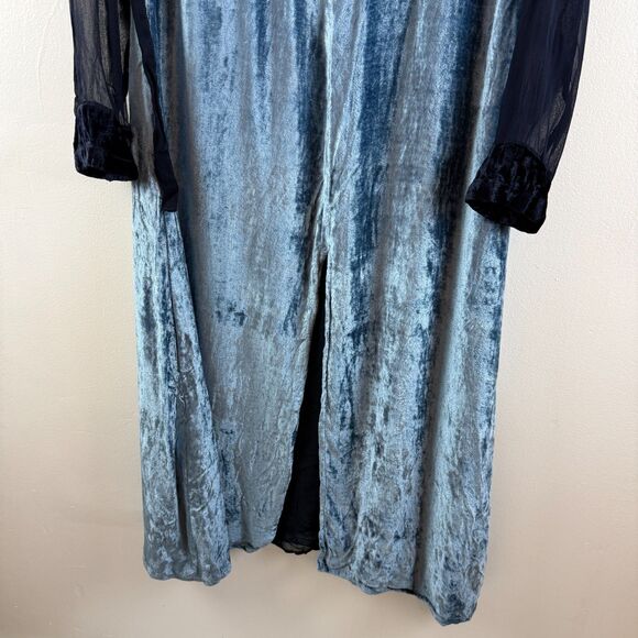 Vintage Nataya Na-Ta-Ya Maxi Dress Blue Forest Fairy Renaissance Embroidered M - Picture 3 of 14
